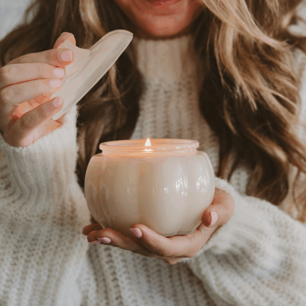 Warm and Cozy Soy Candle - 20oz Pumpkin Jar - Image 3