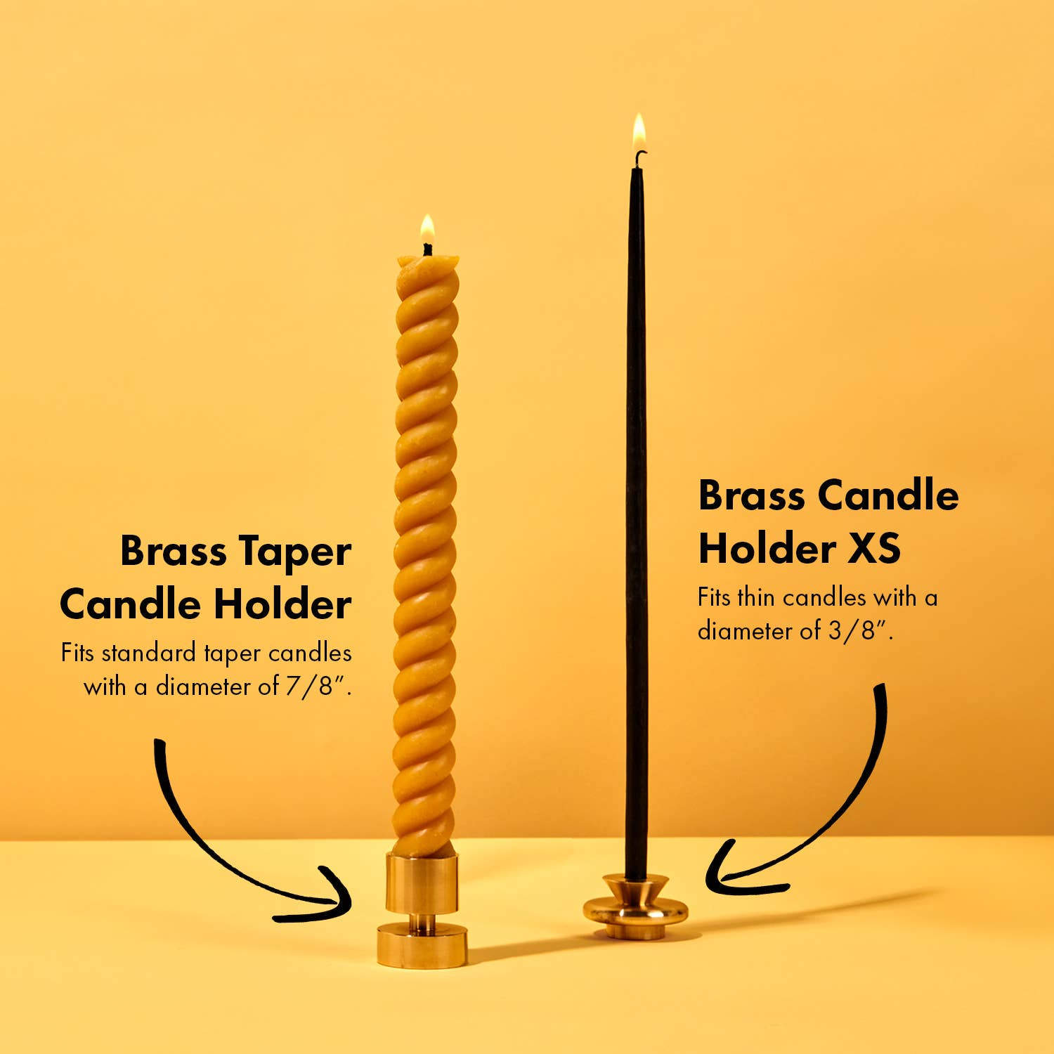 54 Celsius - Solid Brass Candle Holder - 1.6" Tall & Fits Standard Tapers - Image 4