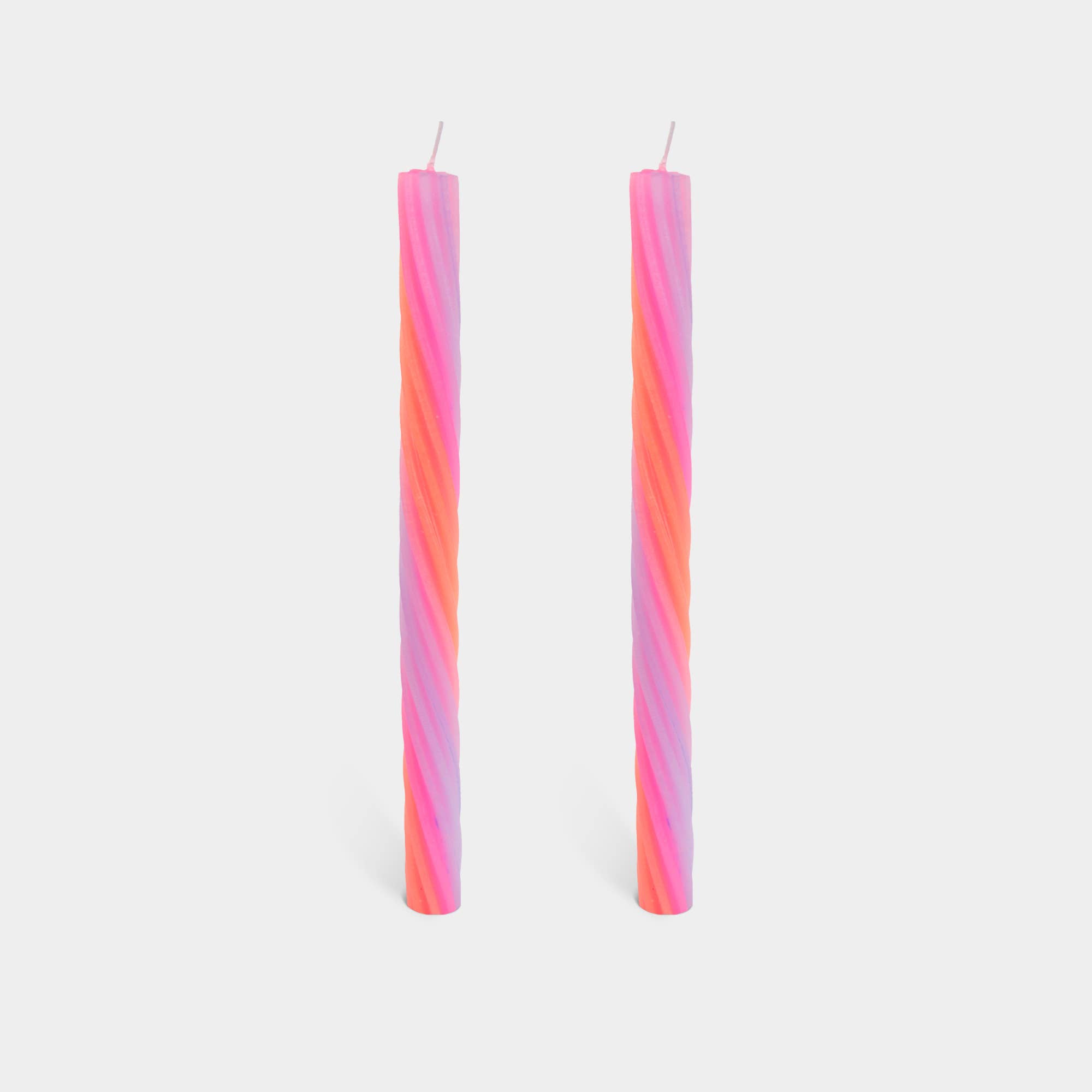 54 Celsius - Rope Candles - Orange (2 Pack) - 11" Vibrant Taper Candles
