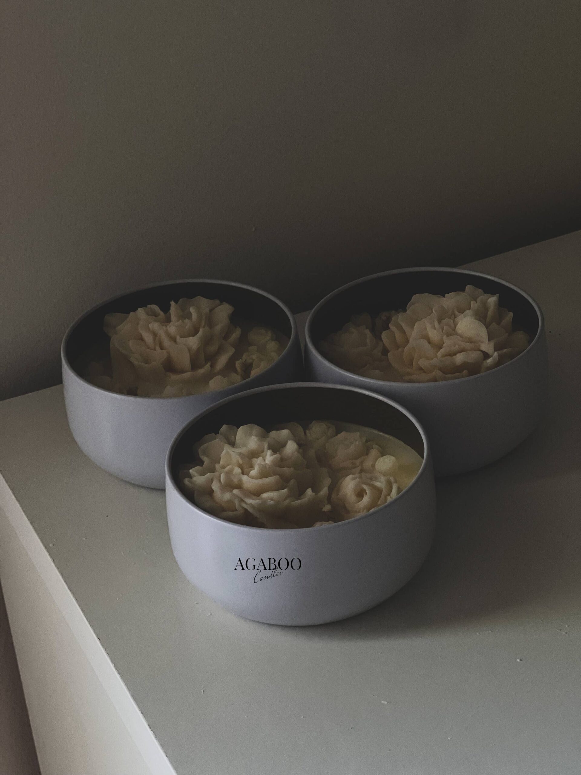 1 PC Flower Candle 5oz, 2 Cotton Wicks Soy Candle- Container: Bohemian Rose, Gloss White - Image 4