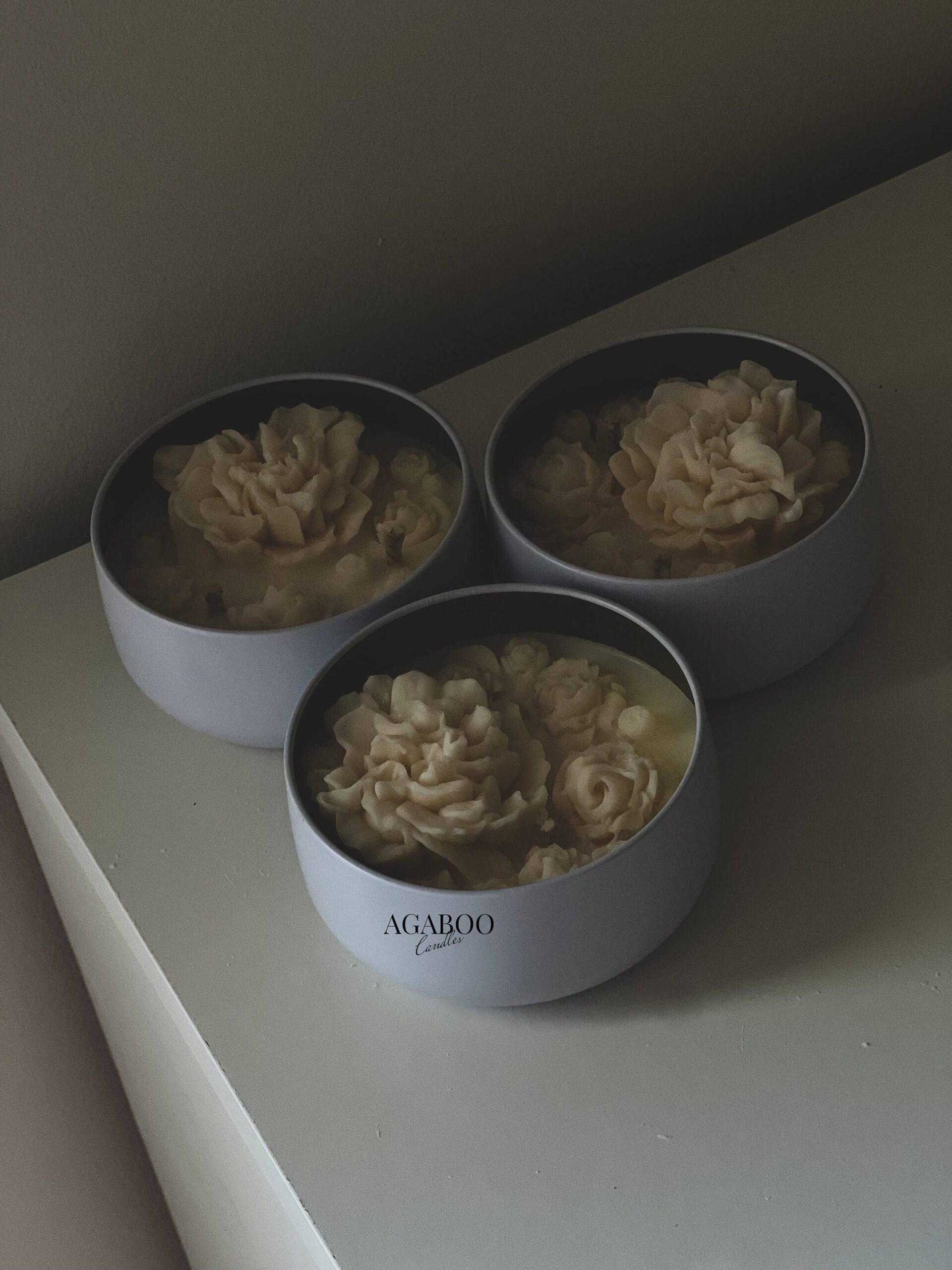 1 PC Flower Candle 5oz, 2 Cotton Wicks Soy Candle- Container: Bohemian Rose, Gloss White - Image 3