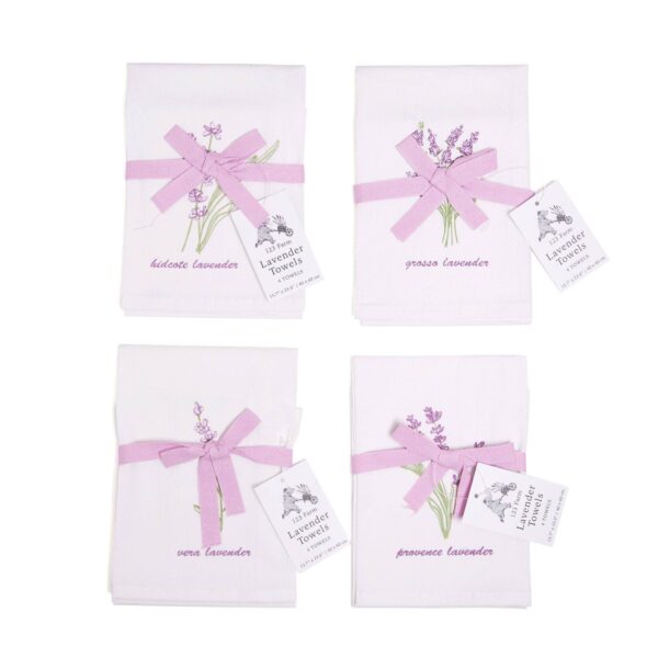 Lavender Towel – 100% Cotton, 4 Designs, 15.7"x23.6": Grosso Lavender - Image 3