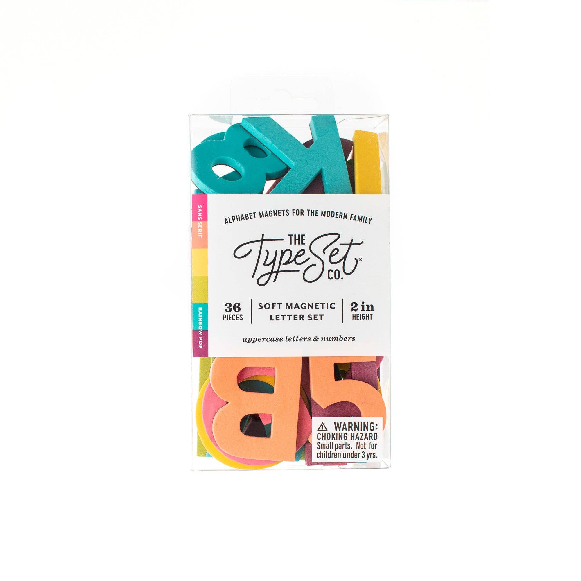 2" 36pc Rainbow Pop Magnetic Letters
