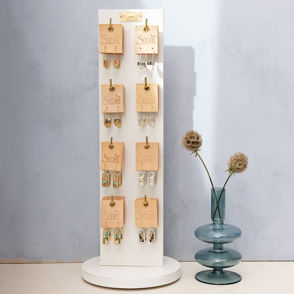 Good Karma Miyuki Crescent Hoop - Indigo/Gold - Image 4