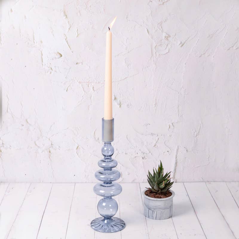 Rosha Living Inc - Wisteria Candleholder Blue