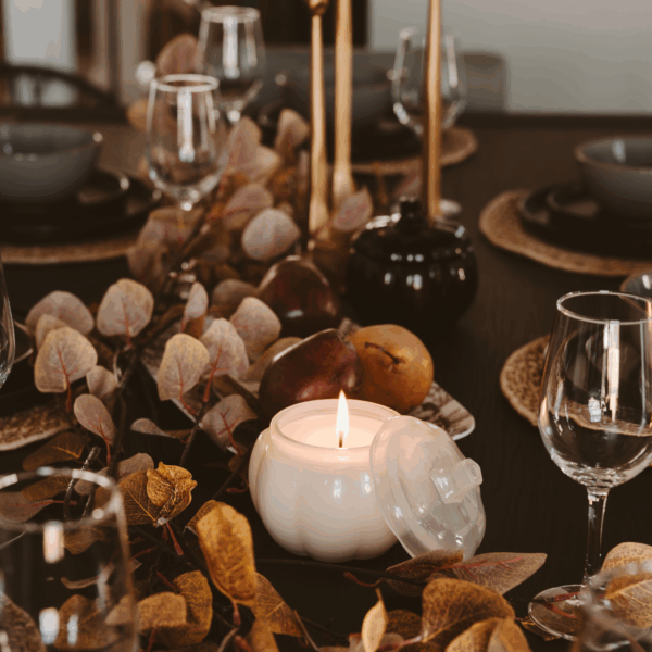 Warm and Cozy Soy Candle - 20oz Pumpkin Jar - Image 6