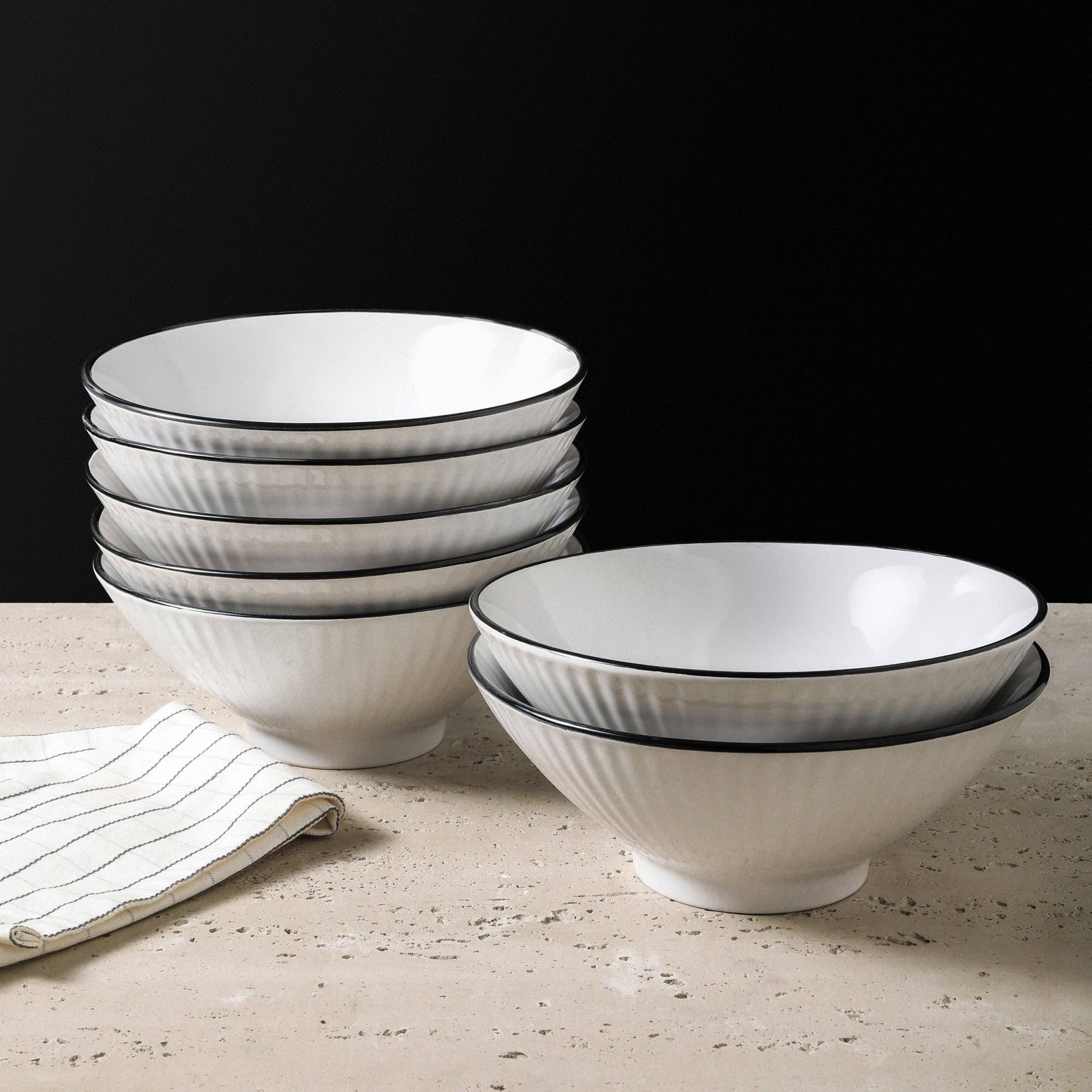 Lustra Stoneware Dinnerware Set - White - Image 8