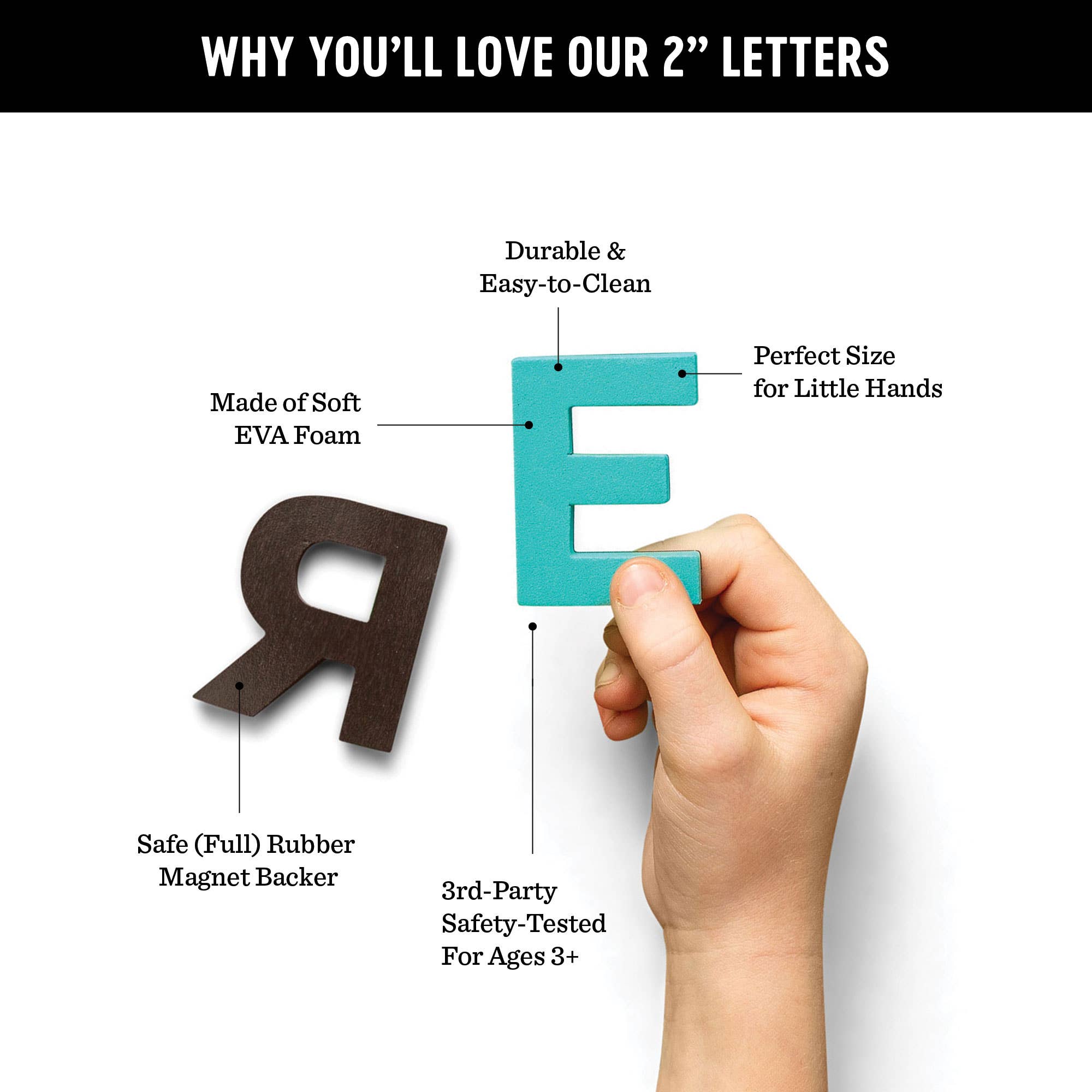 2" 36pc Rainbow Pop Magnetic Letters - Image 5