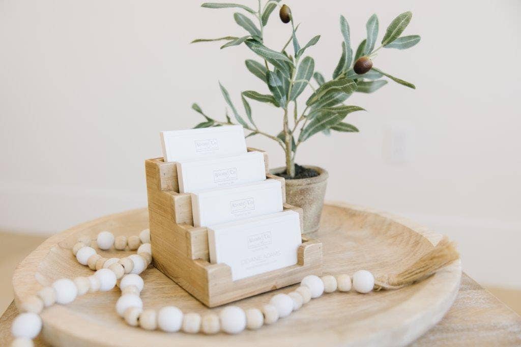 4.75x5x4.25 wood (CARD HOLDER)