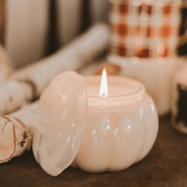 Warm and Cozy Soy Candle - 20oz Pumpkin Jar - Image 7