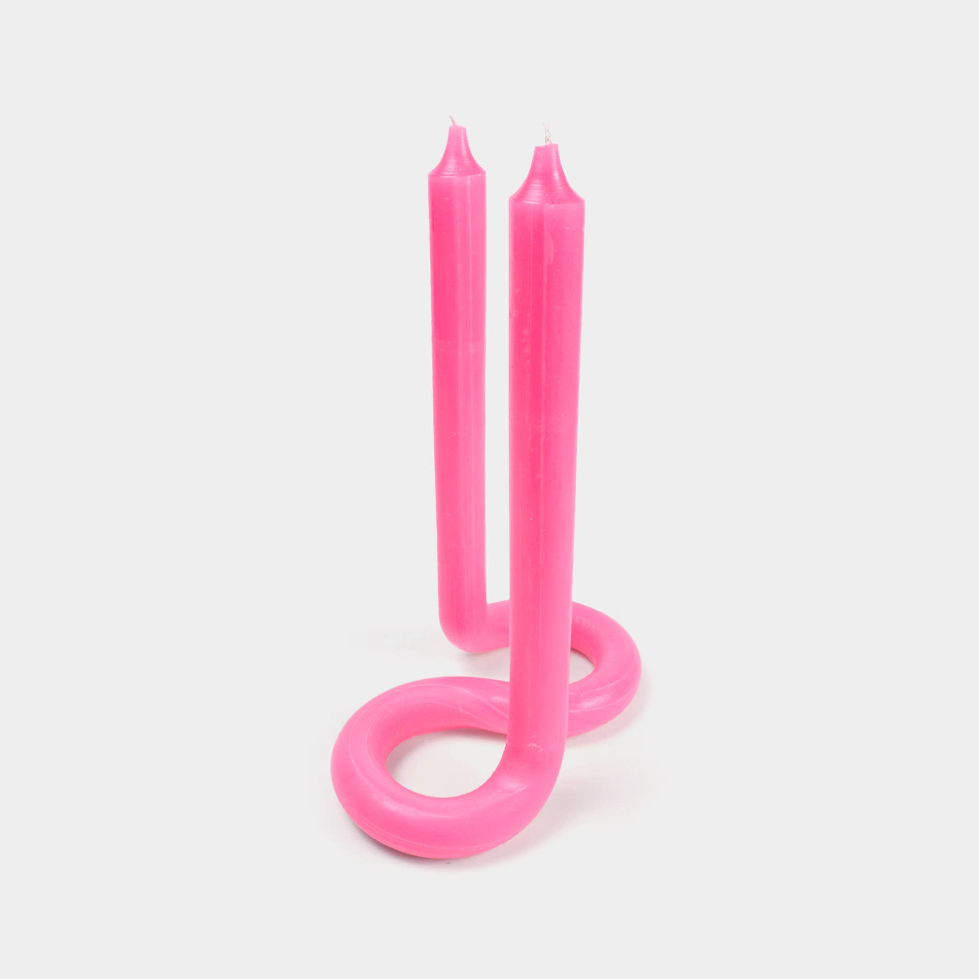 54 Celsius - Twist Candle Sticks by Lex Pott, 9.5" Tall, Pink