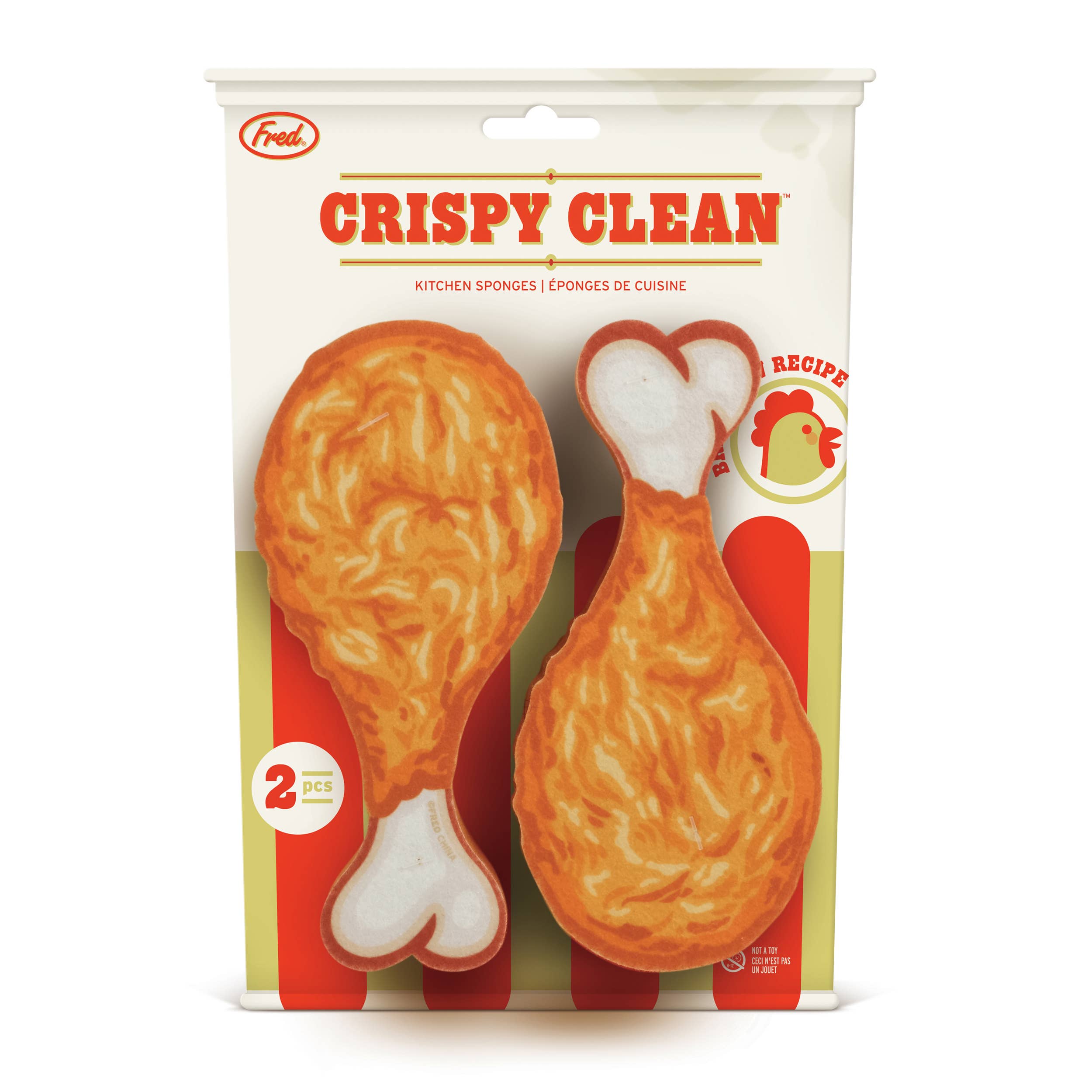 Sponges - CRISPY CLEAN, Fried Chicken Sponges - Set of 2