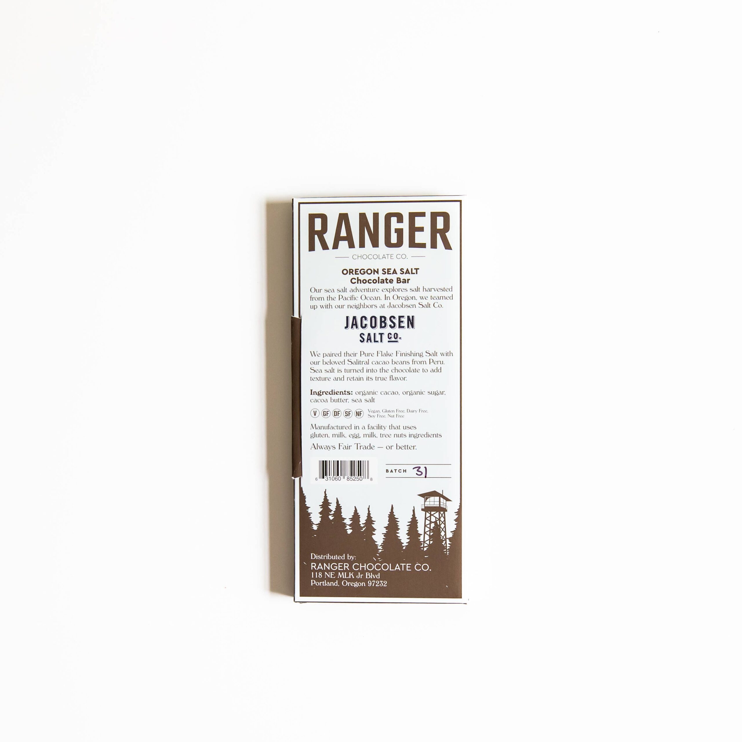 Oregon Sea Salt Chocolate Bar: 1 1/4 oz. - Image 3
