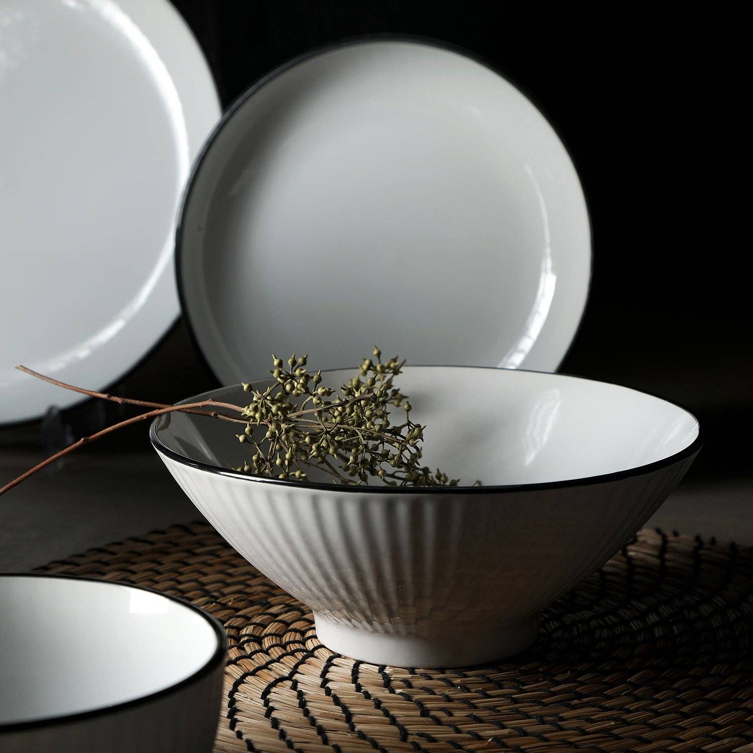 Lustra Stoneware Dinnerware Set - White - Image 2