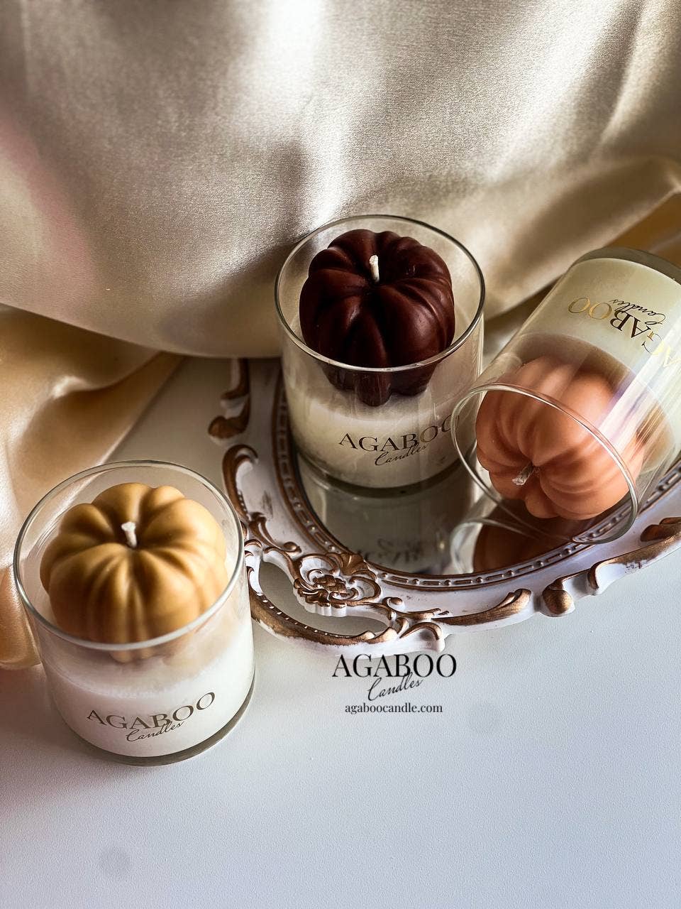 Agaboo Candle - Halloween Candle 9 oz -Container Candle with Pumpkin 3.5x3in