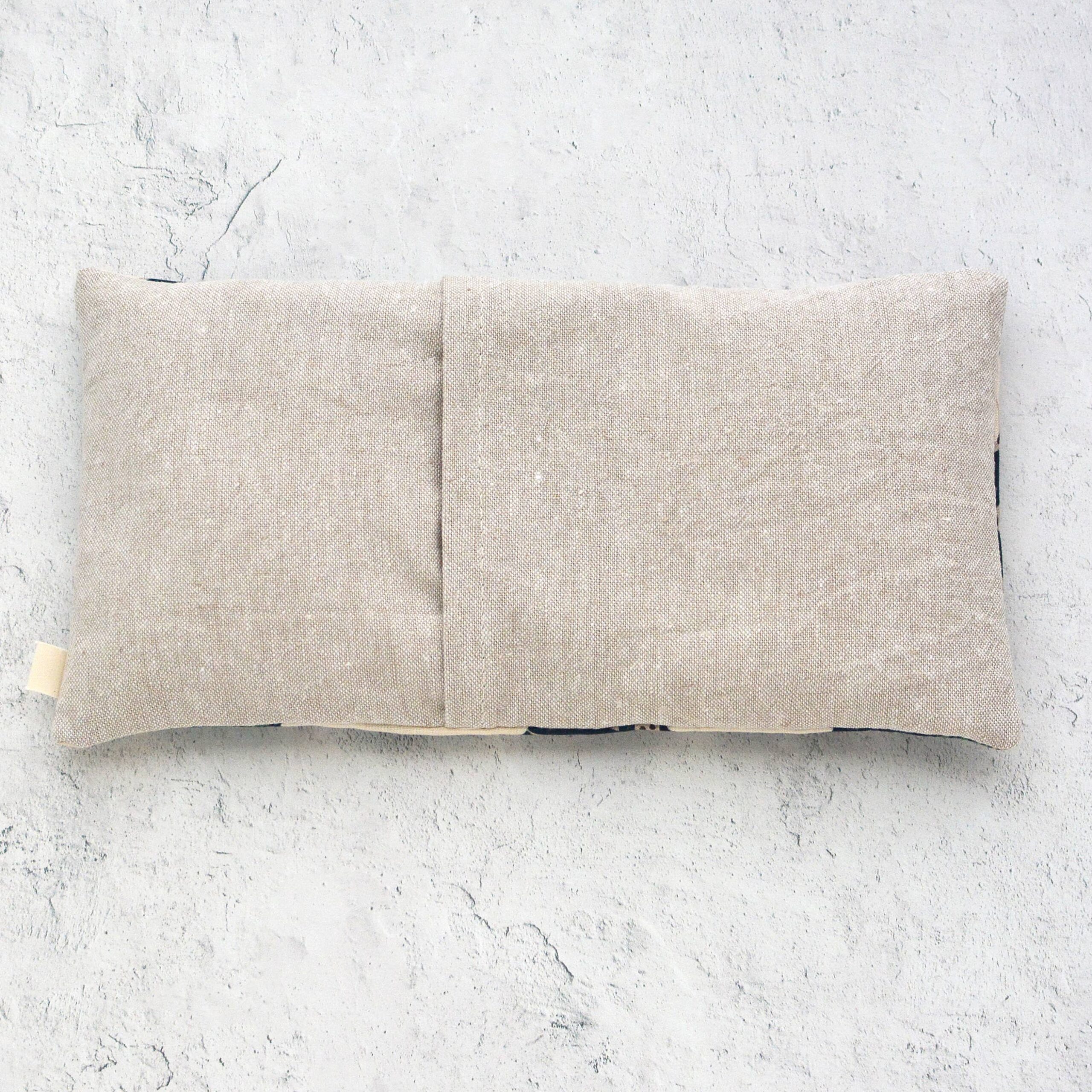 Weighted Eye Pillow in Fern Coneflower and Linen: Lavender - Image 4