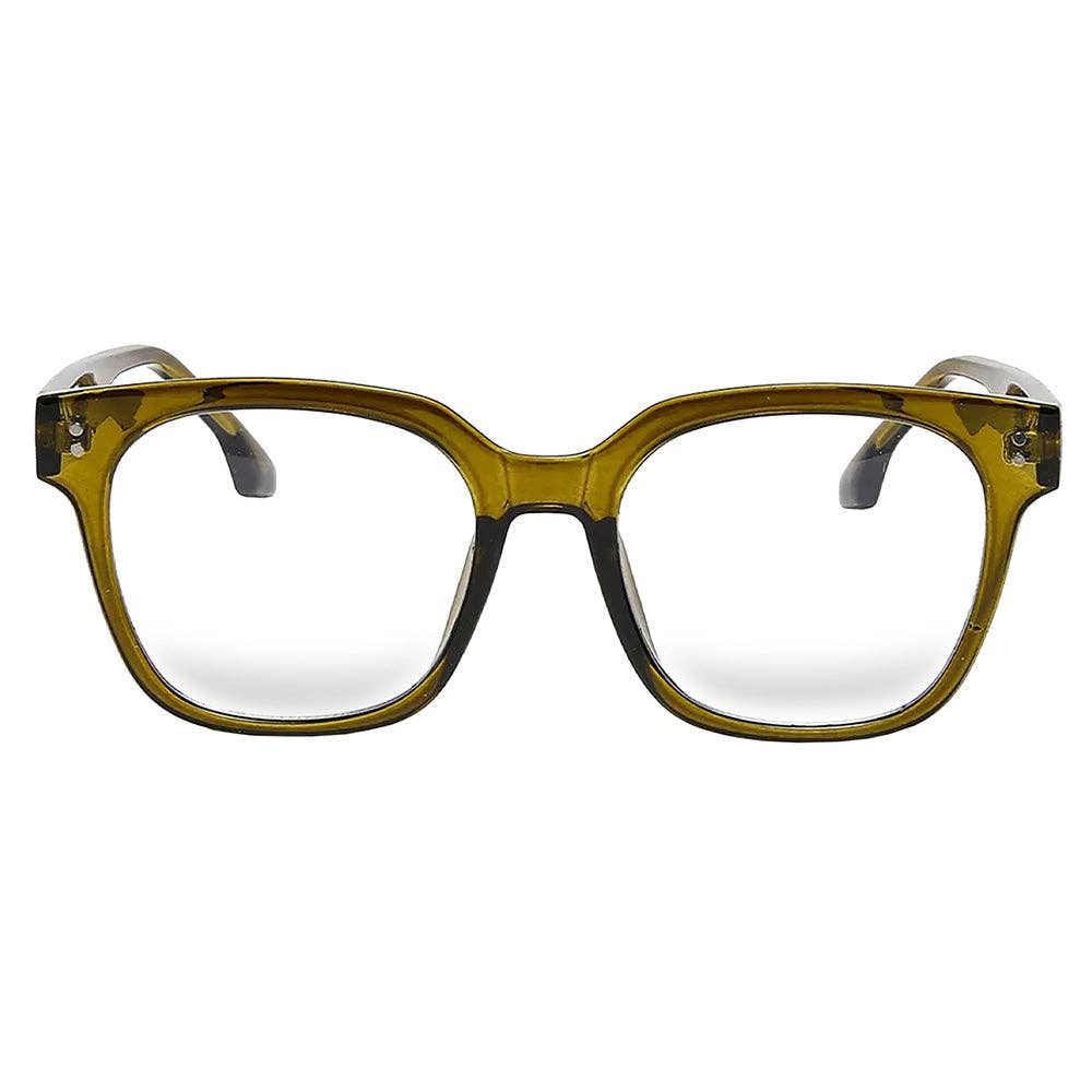Sage Blue Light Glasses: Transparent Moss - Image 2