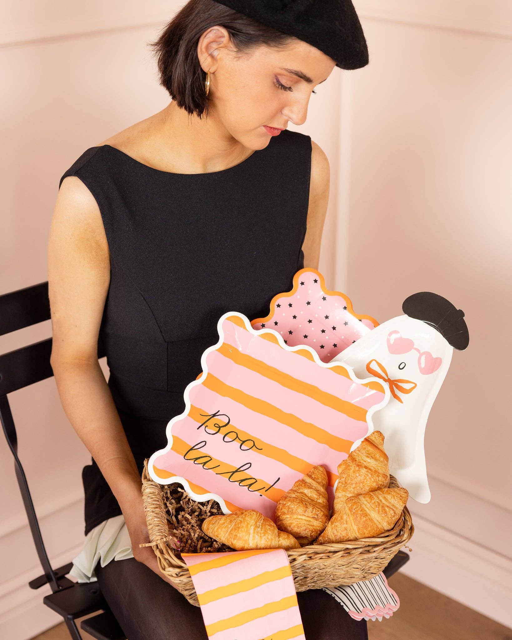 Boo La La Ghost Shaped Paper Plate - Image 6