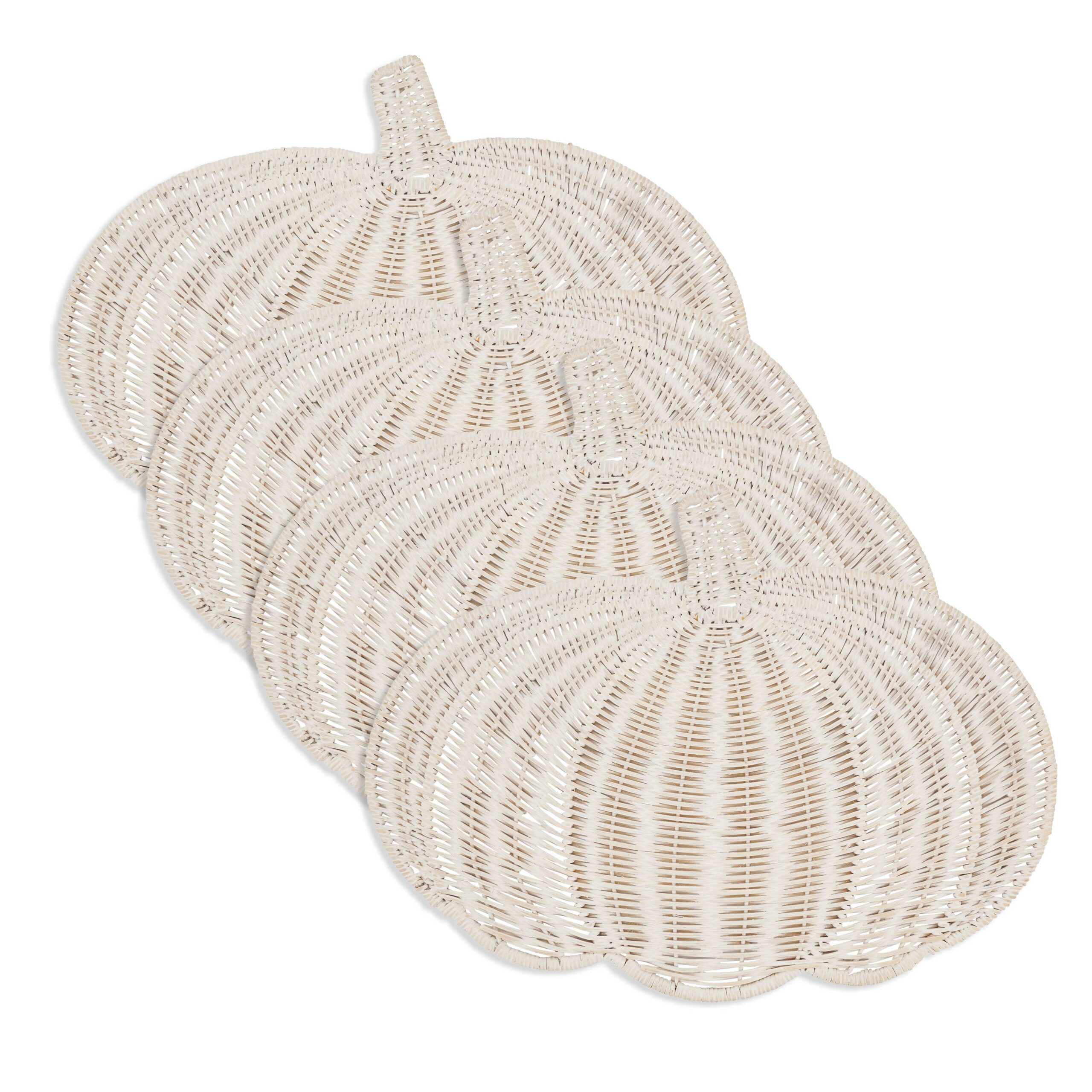 Fall Harvest Rattan Pumpkin Placemat: Brown, 13"x17" - Image 18