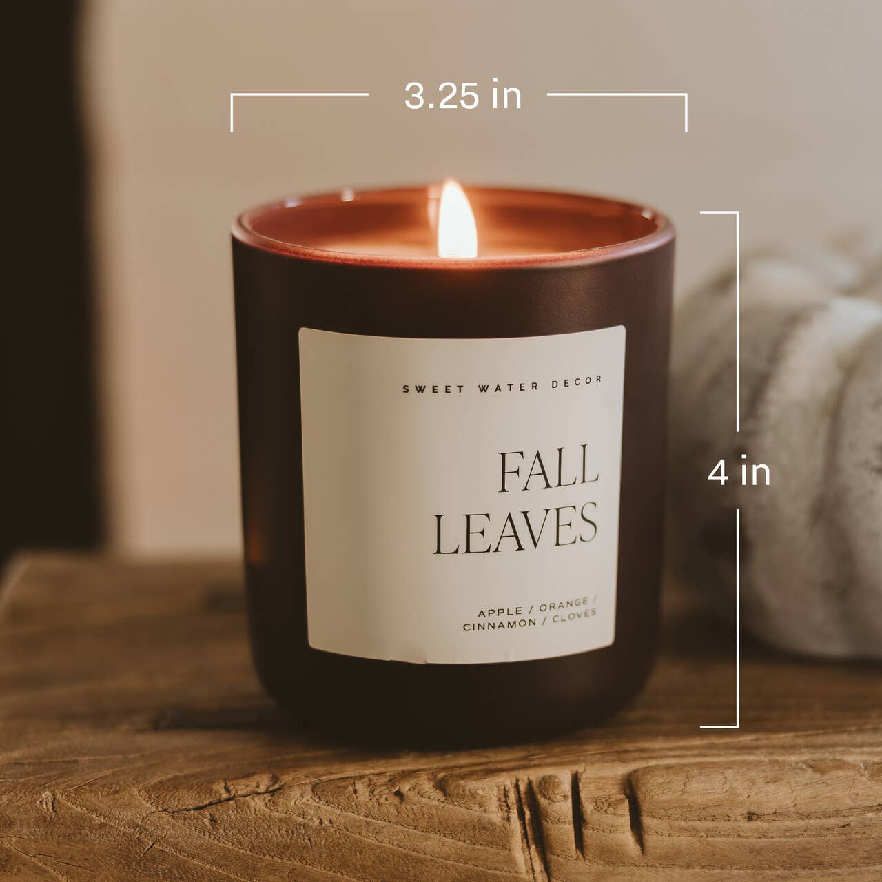 Fall Leaves 15 oz Candle, Matte Jar - Image 5