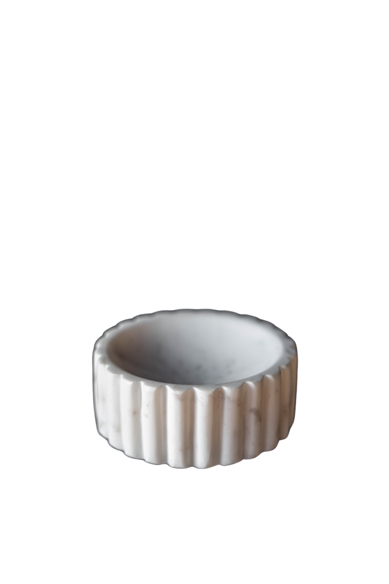 White Marble Fluted Soap Dish - Image 2