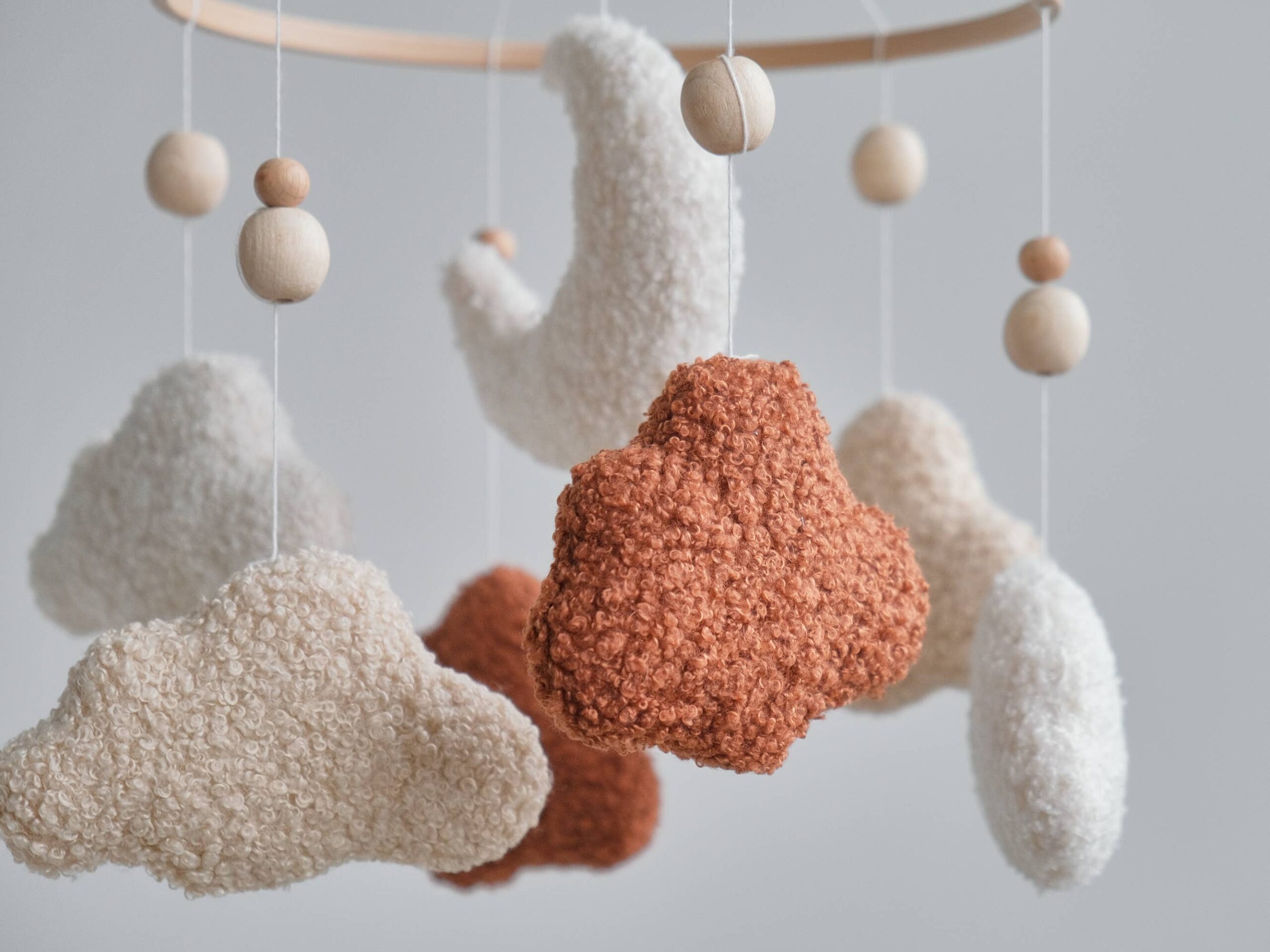 ChilDreams - Cloud Baby Mobile, Neutral Baby Crib Mobile, Cloud Nursery - Image 2