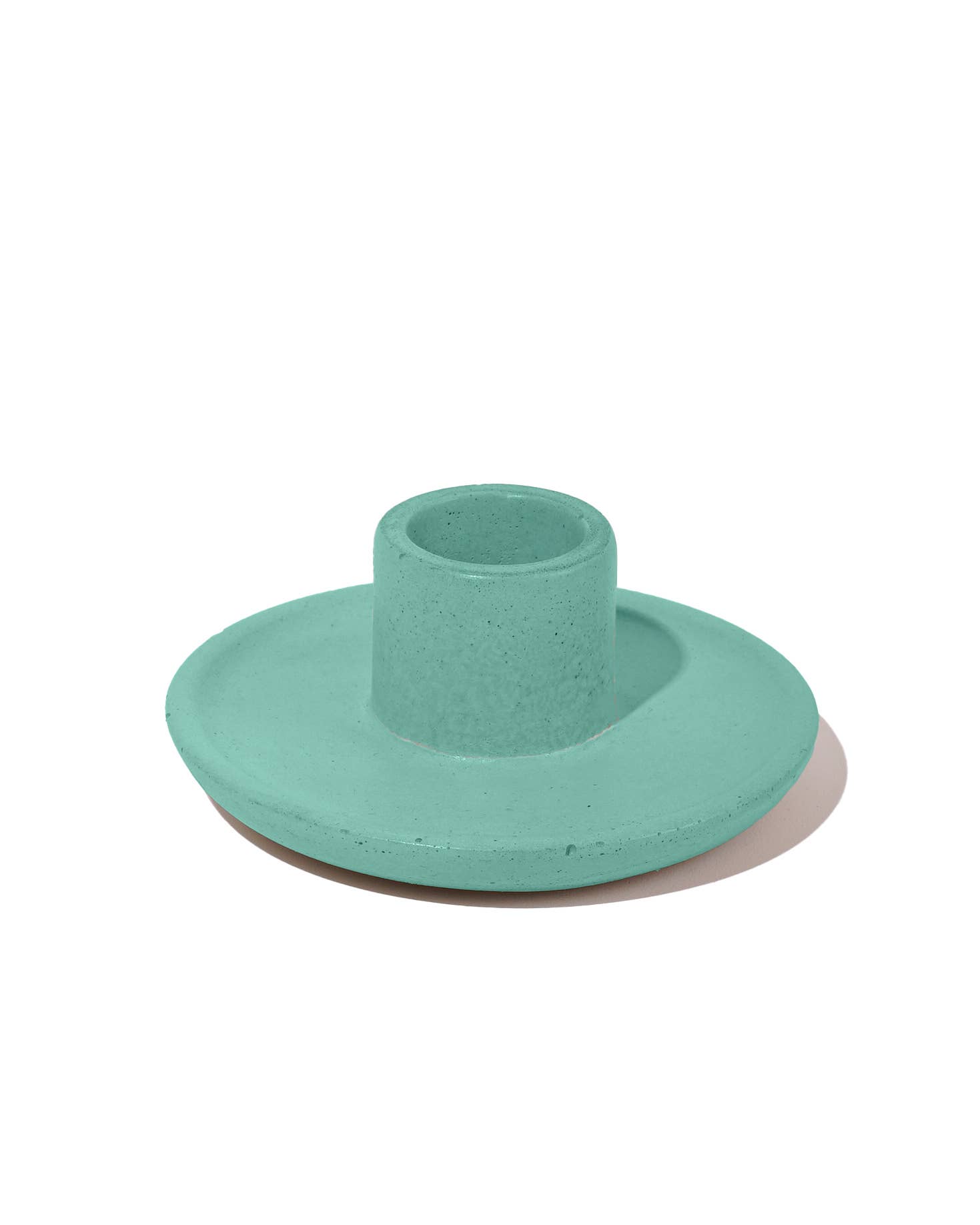 Ebb & Flow - Mesa Concrete Candlestick Holder - Sea Green