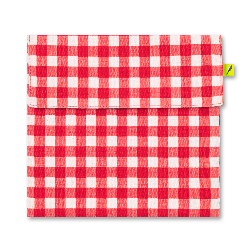 Fluf - Flip Snack Bag - Gingham Red