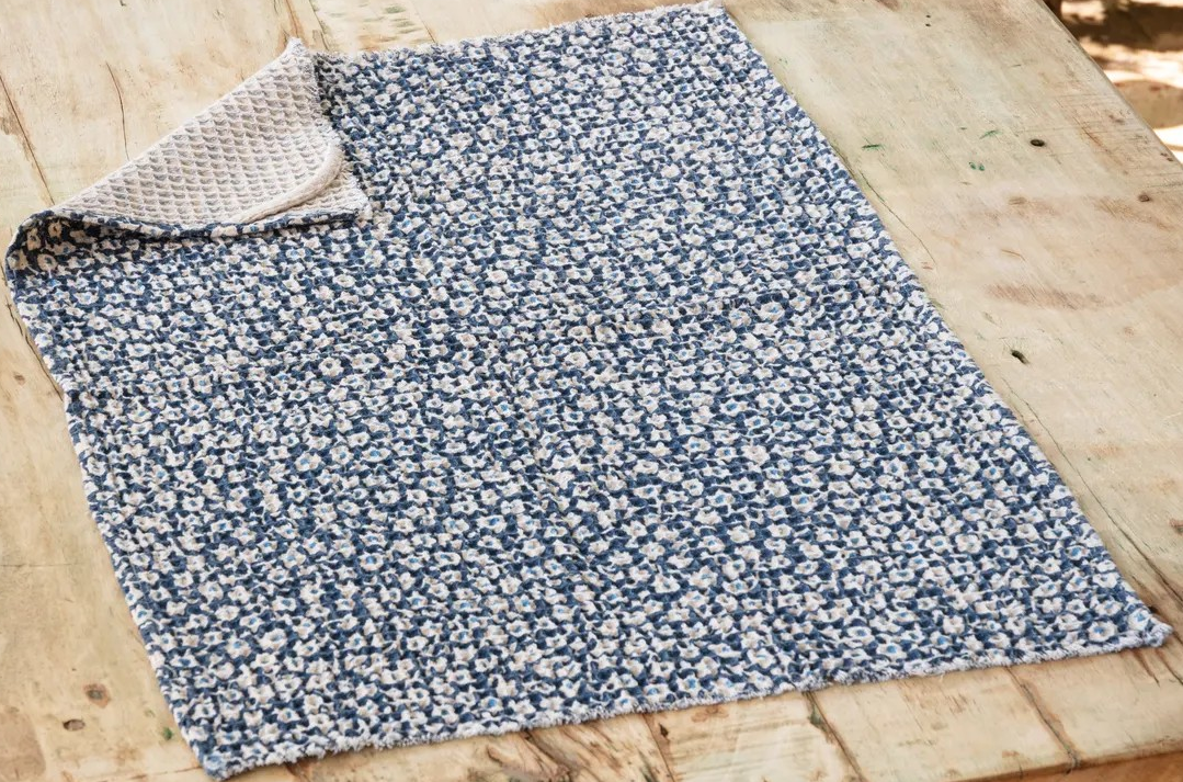 Cornflower Floral Dishtowel