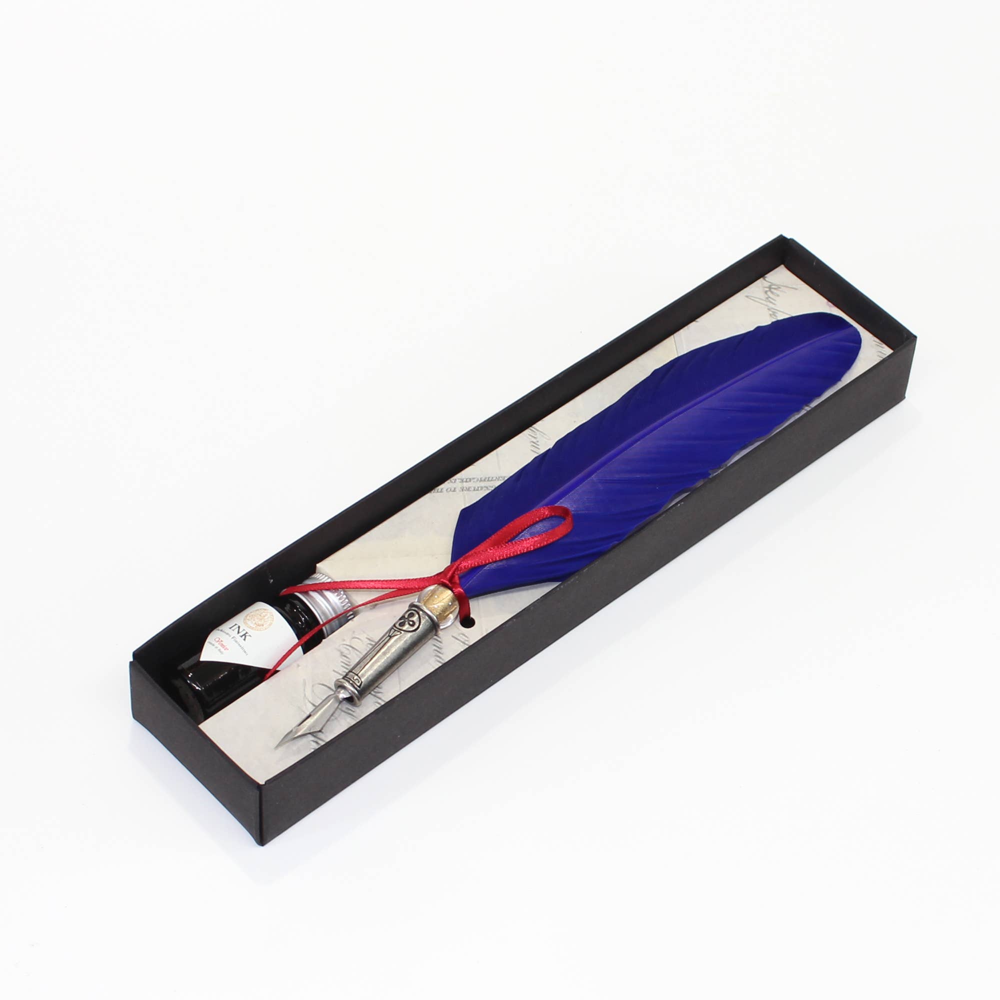 San Lorenzo Design - Classic Feather Pen, with Decorative Metal. Calligraphy - Image 9