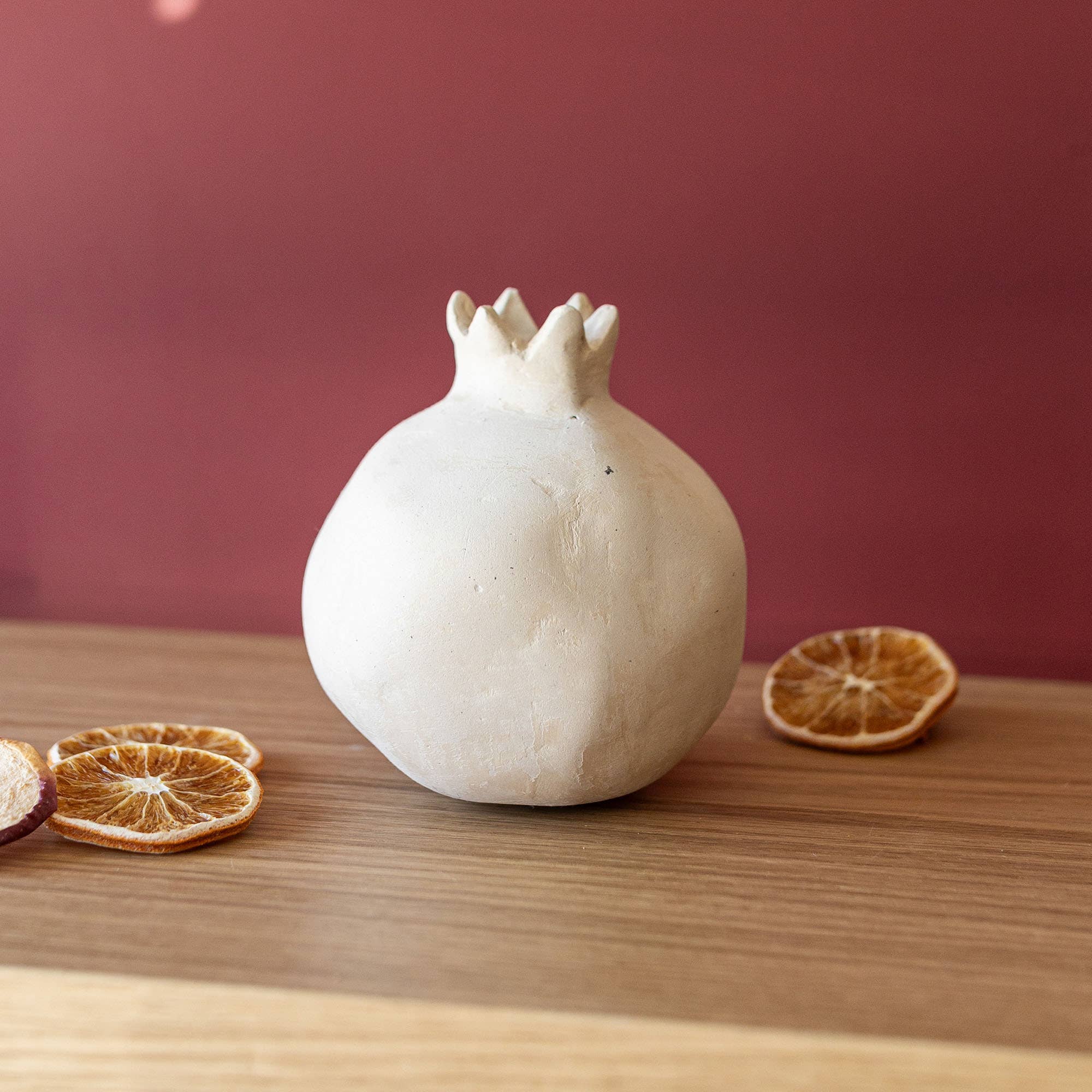 Turner Decorative Pomegranate Cream Paper Mache