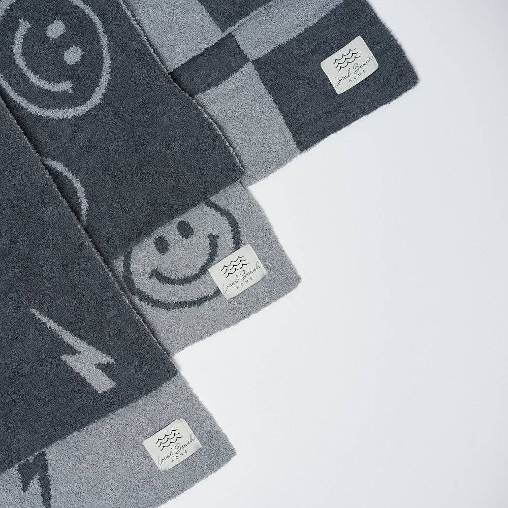 Checker Luxe Home Blanket: Bubble Gum/Orange - Image 13