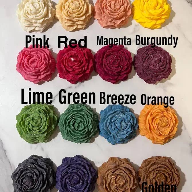 Romantic Rose Bouquet Candle 7.5x3.5in - Flowers: Peach, Bamboo & Coconut - Image 10