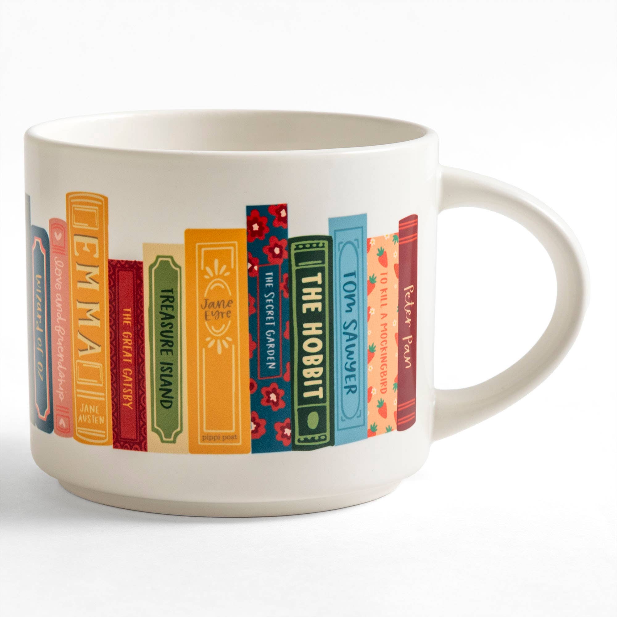 Book Stack Ceramic Mug - Cream - Image 3