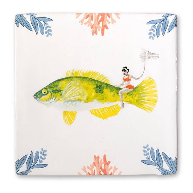 Collecting treasures | StoryTiles art on tile: M