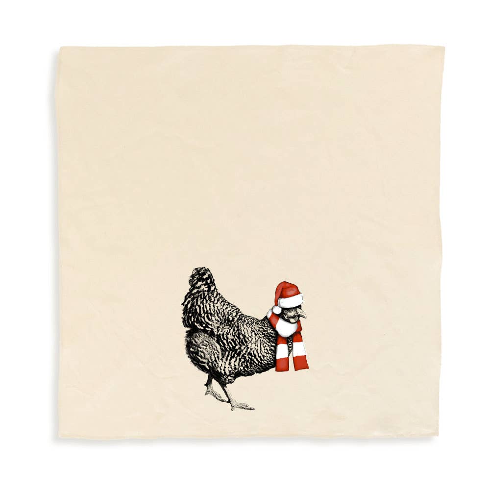 Santa Hen Tea Towel - Image 2