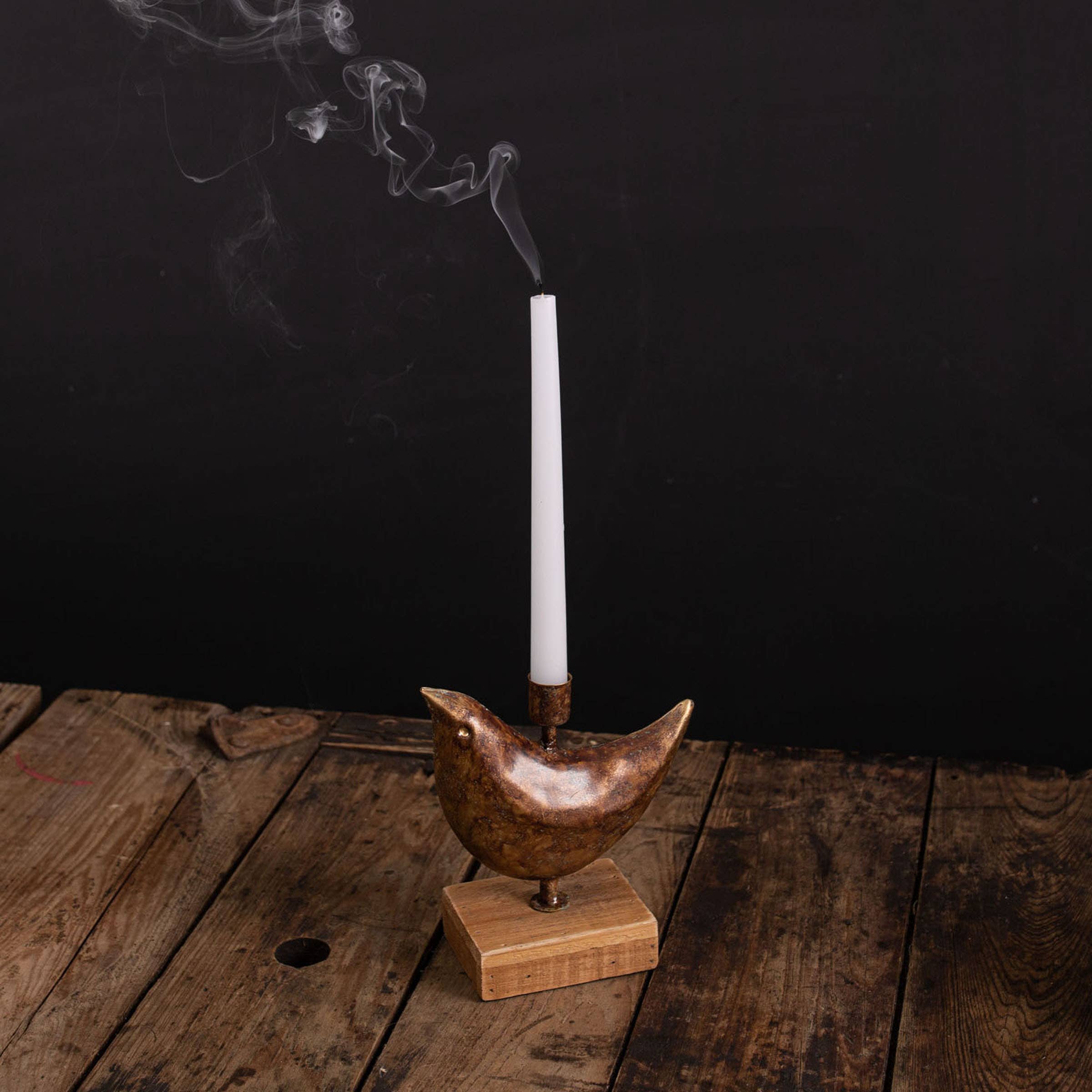 Foreside Home & Garden - Ansel Bird Taper Candle Holder