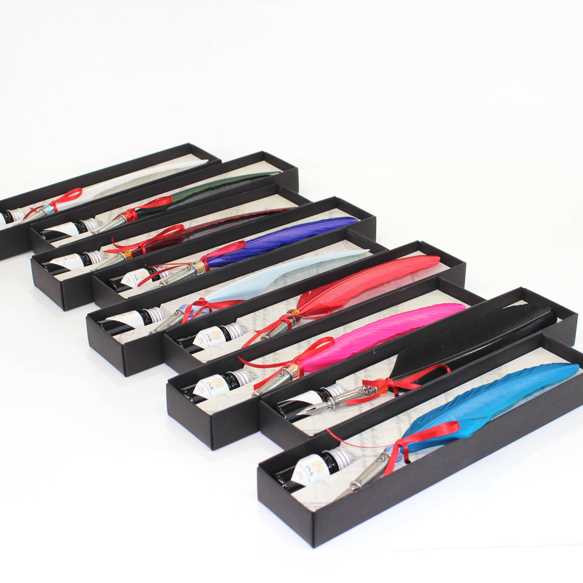 San Lorenzo Design - Classic Feather Pen, with Decorative Metal. Calligraphy - Image 4