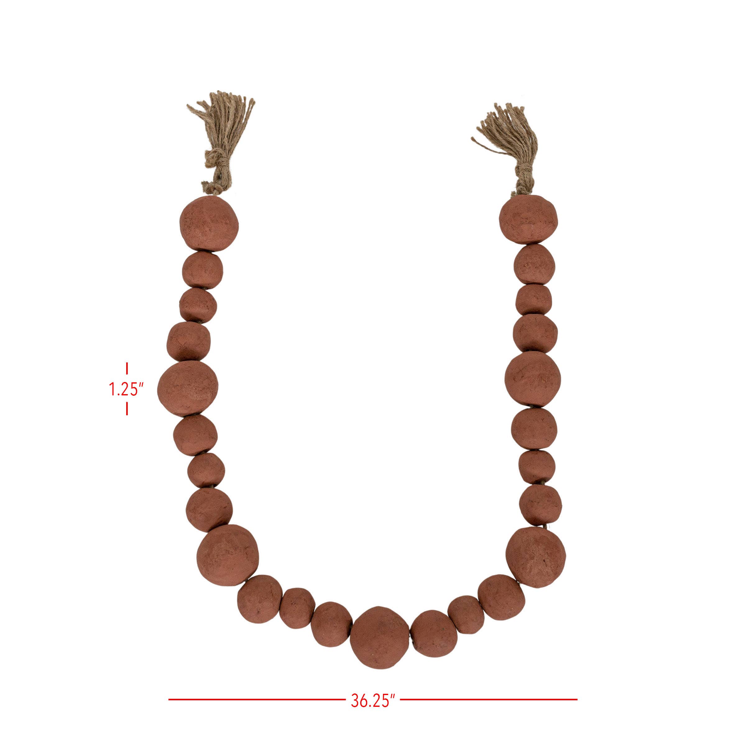 Osa Bead Garland Terracotta & Jute - Image 6