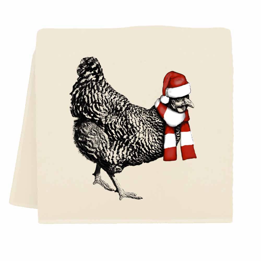 Santa Hen Tea Towel - Image 3
