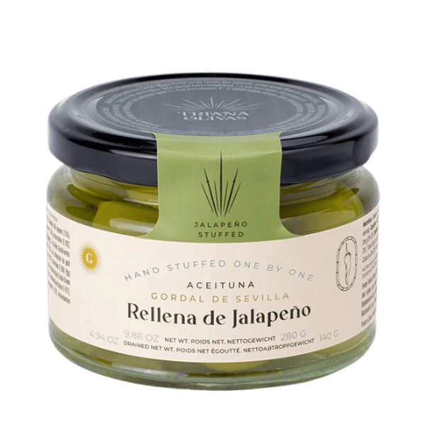 Triana Olivas Jalapeño stuffed Gordal Olives 9.88oz