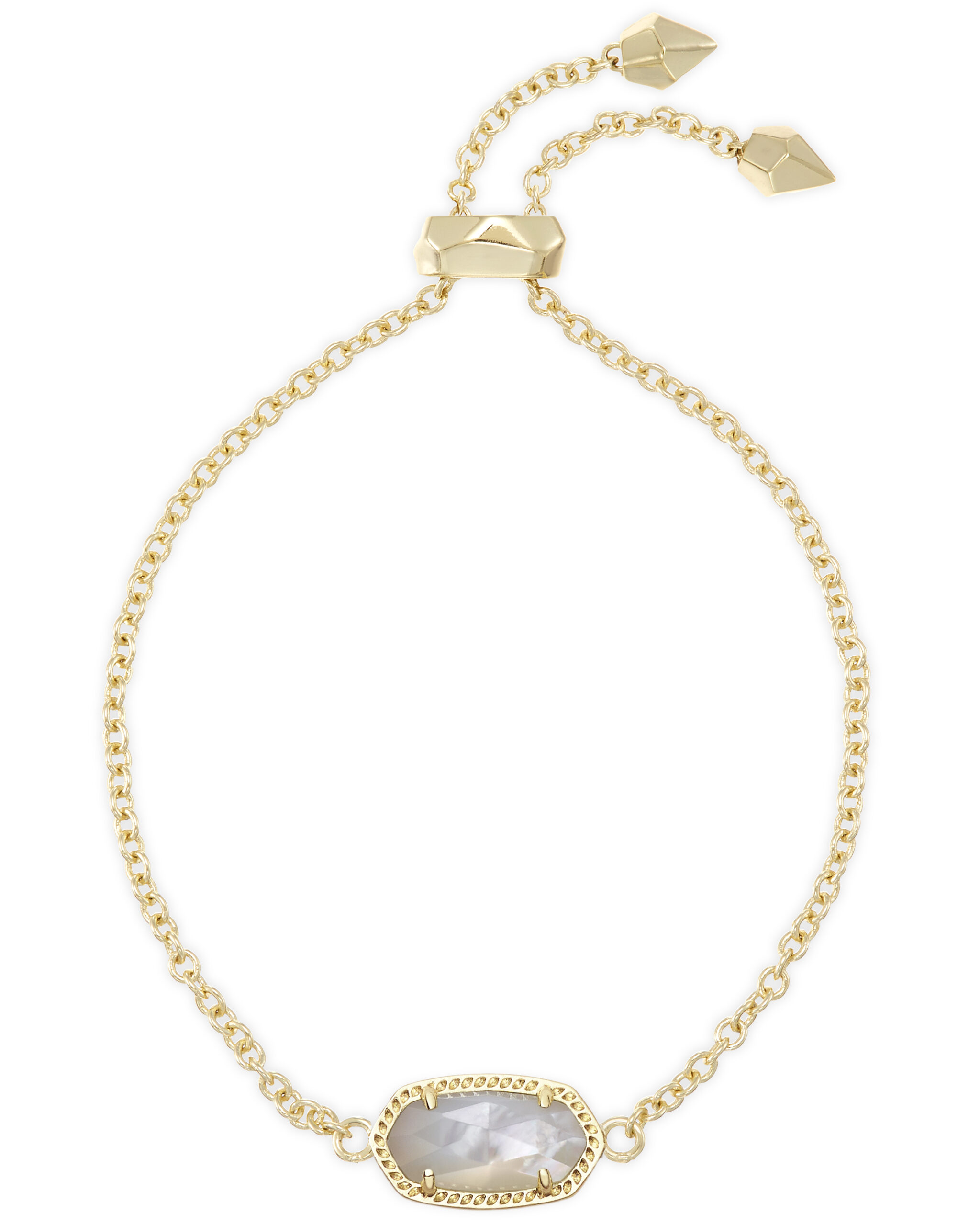 ELAINA DELICATE CHAIN BRACELET Gold Ivory Mother Of Pearl