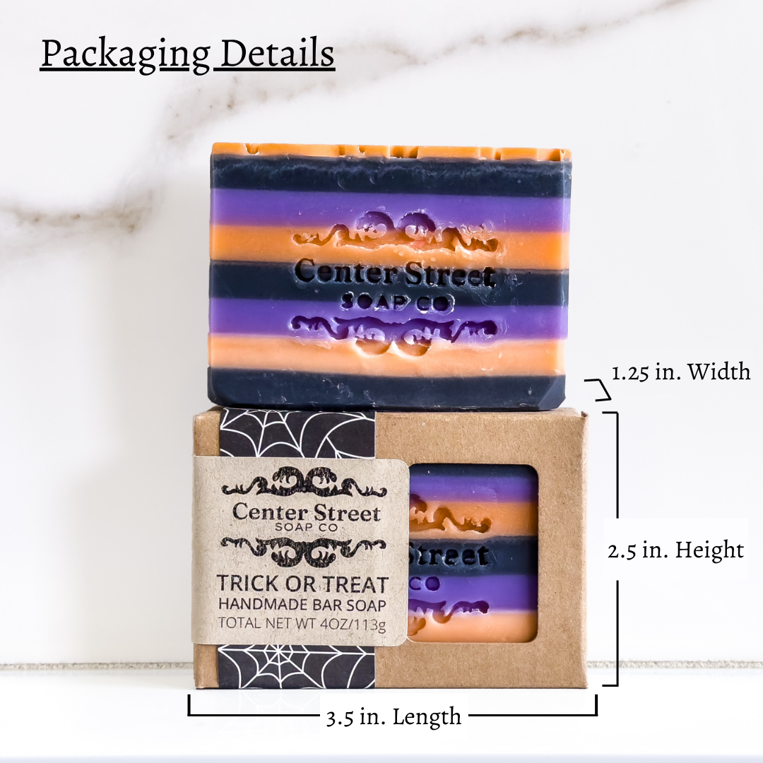 Center Street Soap Co - Trick or Treat Cute Halloween Handmade Soap Bar - 4oz - Image 3