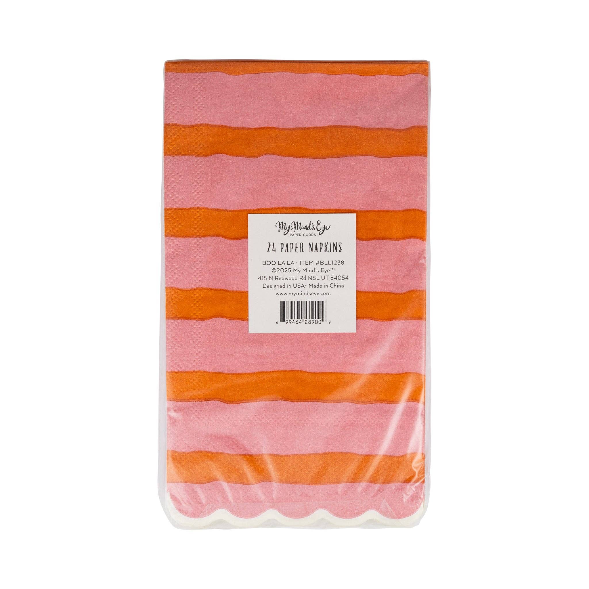 Pink & Orange Boo La La Dinner Napkin - Image 4