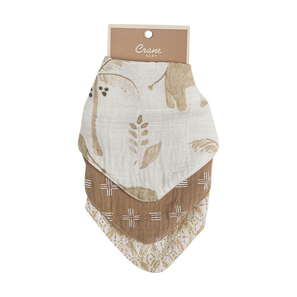 Crane Baby - Kendi 3-Pc. Muslin Bib Set - Image 6