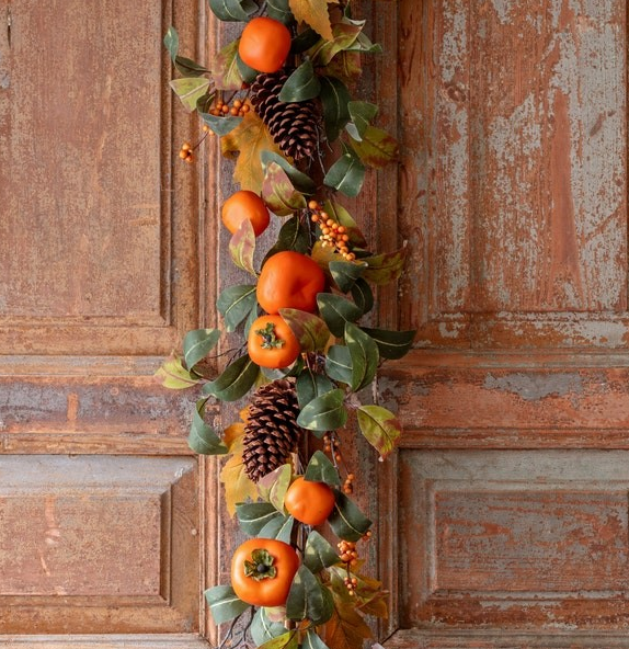 Autumn Persimmon Wreath