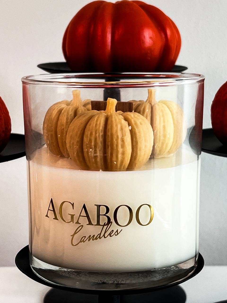 Agaboo Candle - Halloween Candle 9 oz-Container Candle with Pumpkin 3.5x3in - Image 5