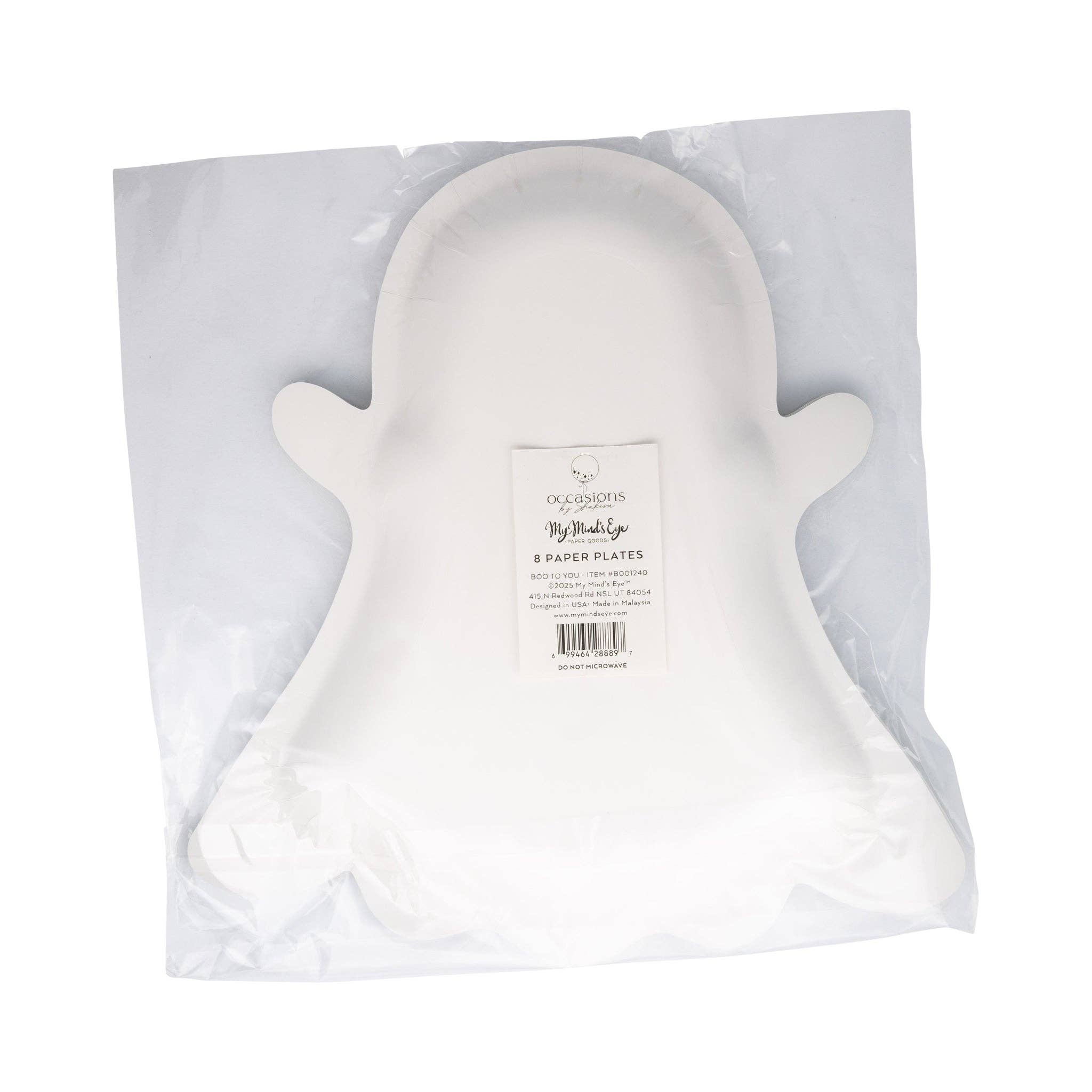 Occasions Boo Ghost Shaped Paper Plate - Image 2