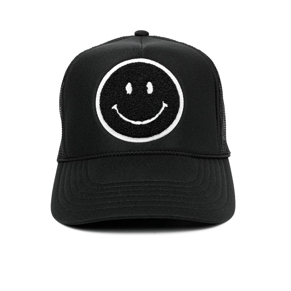 Local Beach Smiley Patch Trucker Hat: Kelly Green - Image 13