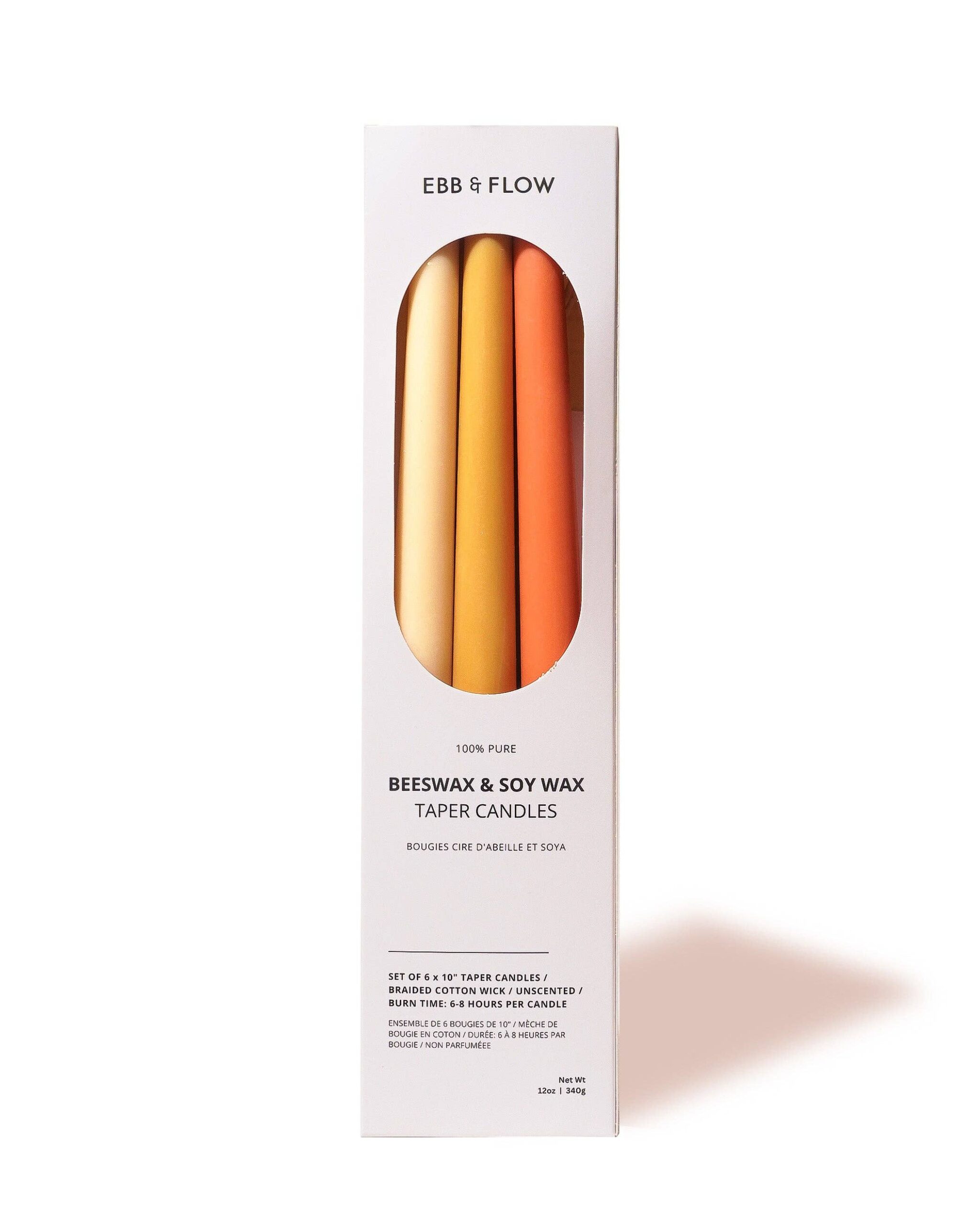 Ebb & Flow - Beeswax / Soy Taper Candle Box Set - Neutral